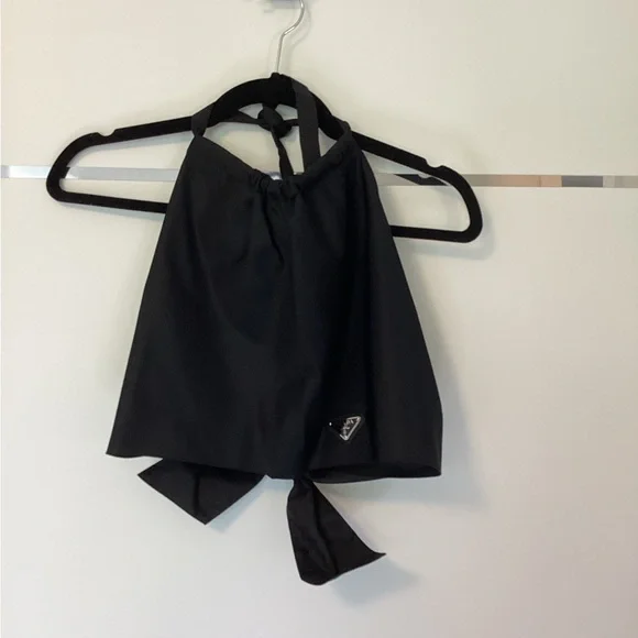 Prada Black Halter Top and Shorts Set - Picture 2 of 4